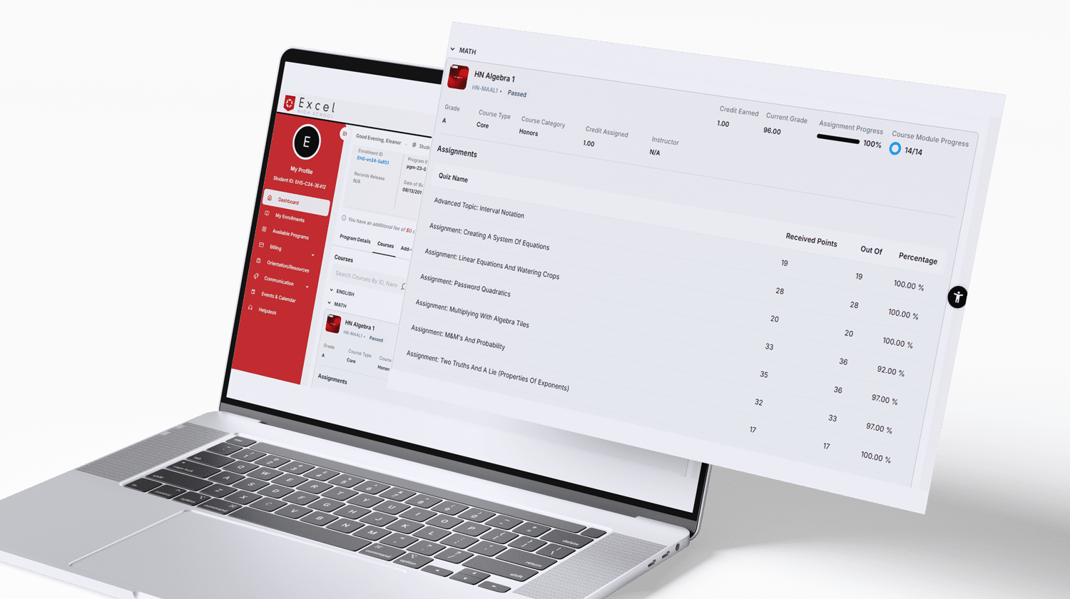 LS-ProgressTracking-SIS Web developer at desk
